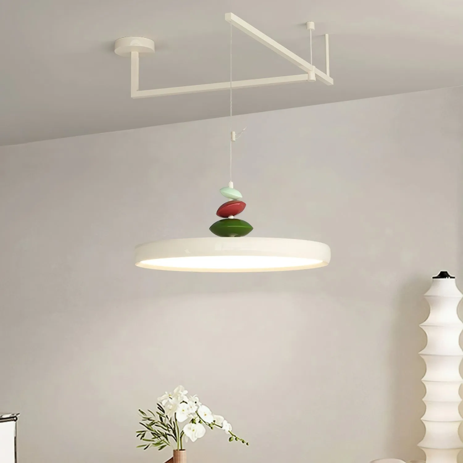 Swing Arm Stone Pendant Light M511