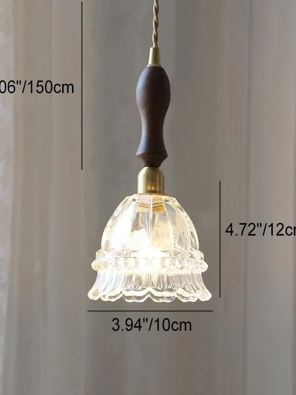 French Pastoral Jellyfish Glass Pendant Light G67