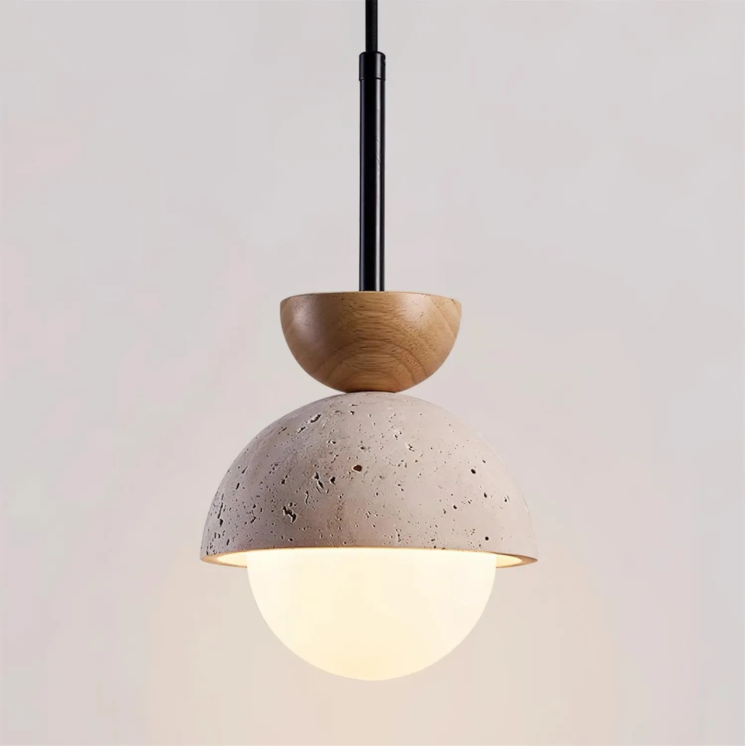 Natural Stone Spherical Pendant Light M261