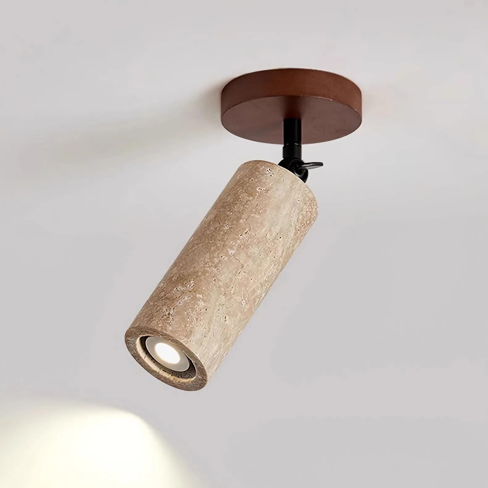 Wabi-Sabi Travertine Adjustable Wall Lamp M04
