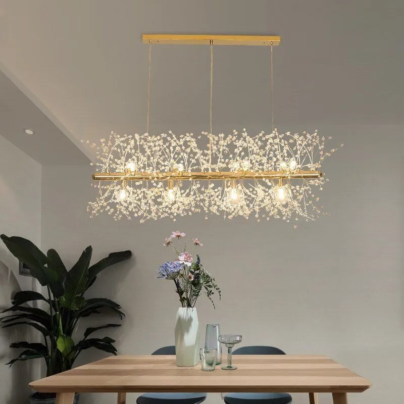 Modern Rectangular Crystal Fireworks Chandelier S15
