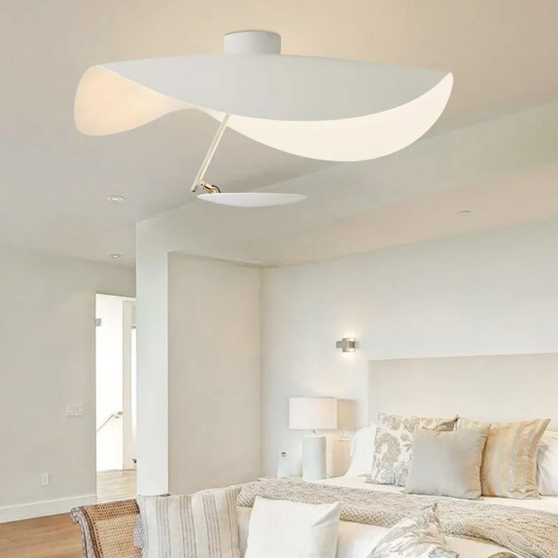 Modern Foil Curved Metal LED Pendant / Ceiling light for Bedroom