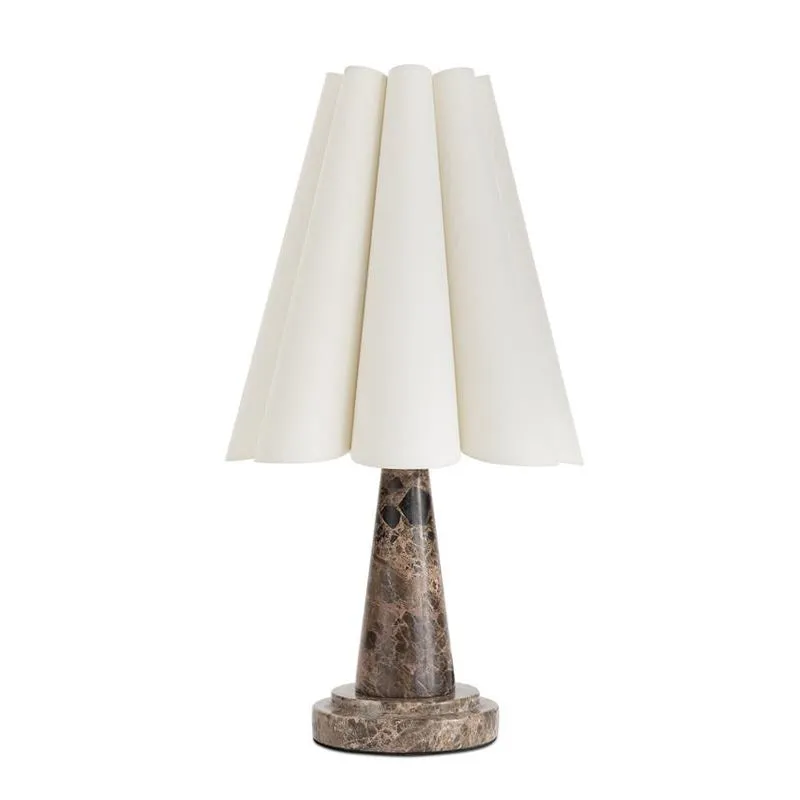 Shadon Marble Pleated Table Lamp D680
