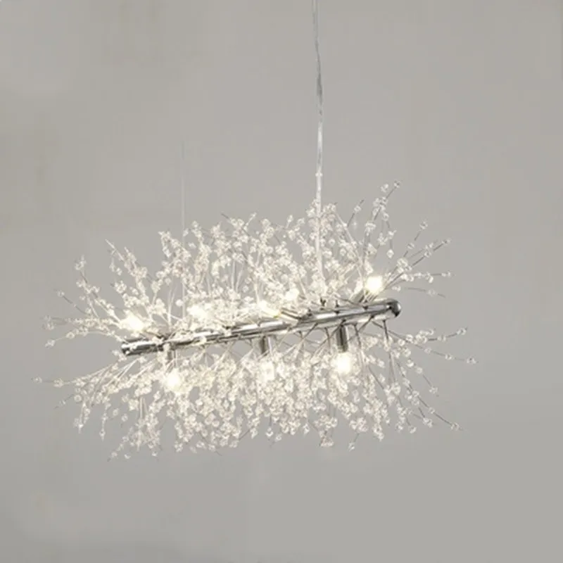 Modern Rectangular Crystal Fireworks Chandelier S15