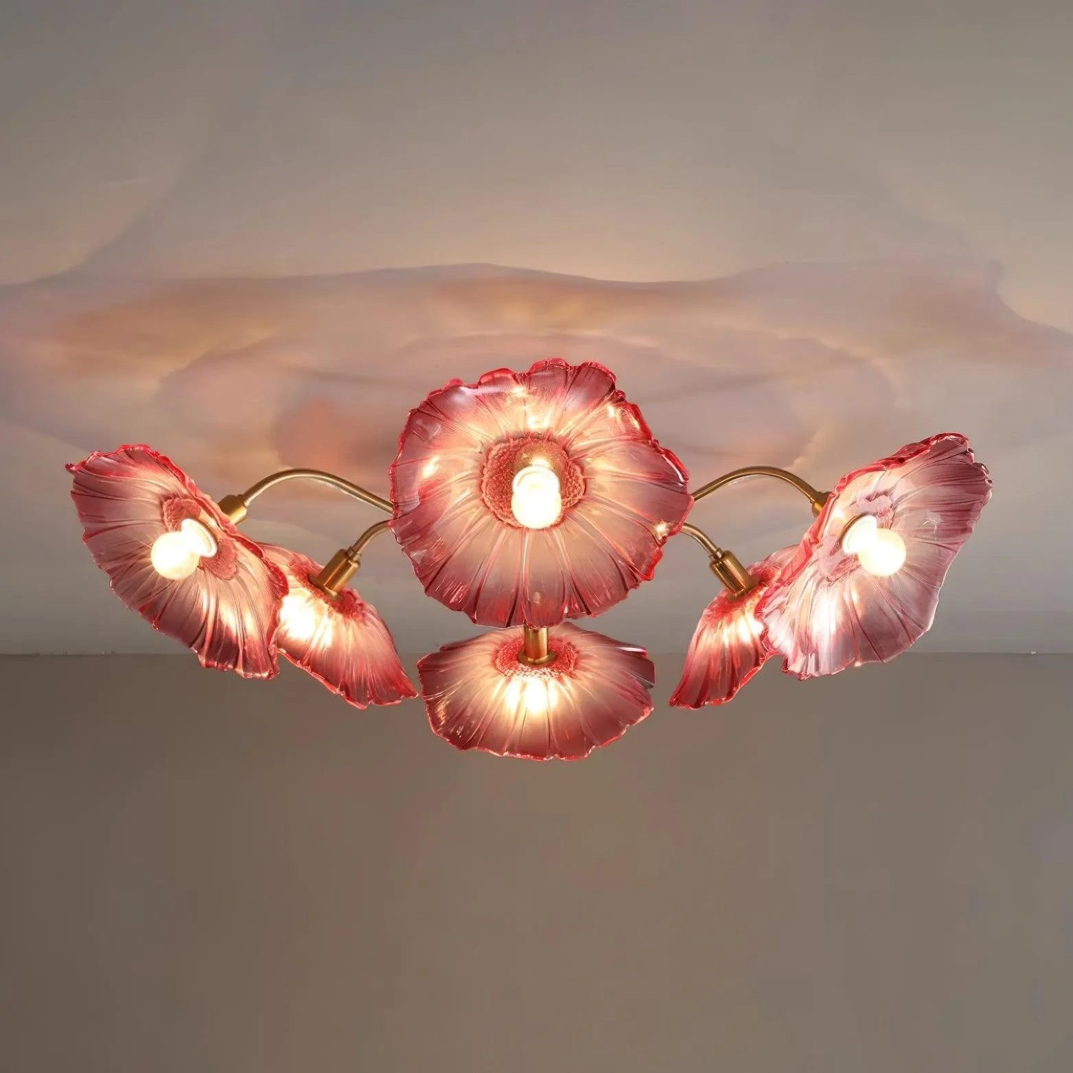 Murano Glass Flowers Ceiling Light P049