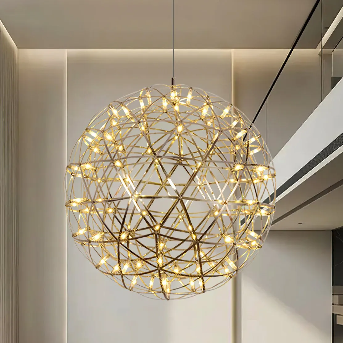 Silver Spark Ball Pendant Light T204