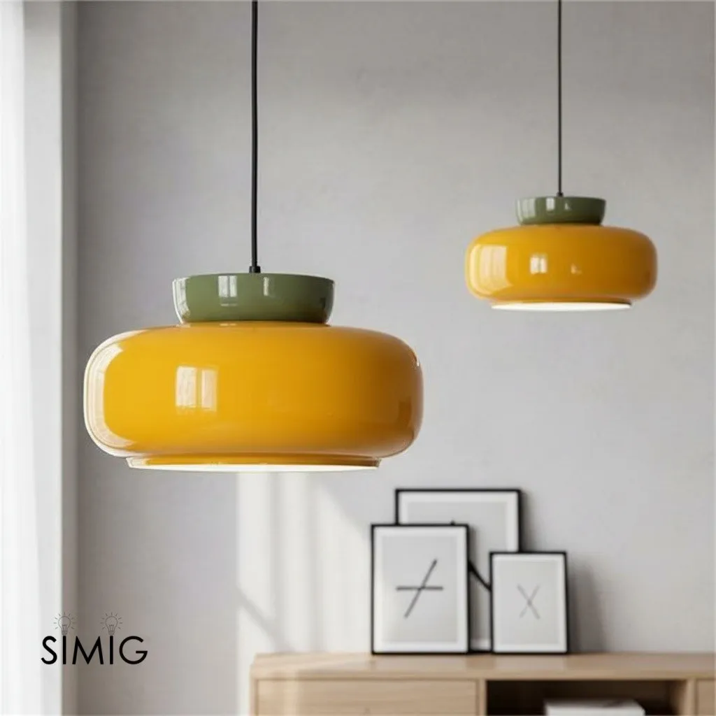 Fiesta Colorful Bowl-Shaped Ceramic Pendant Light for Dining Room T068