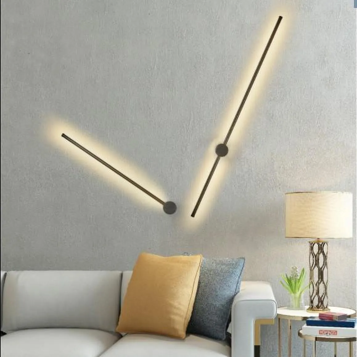 Modern Industrial Black Linear LED Wall Light