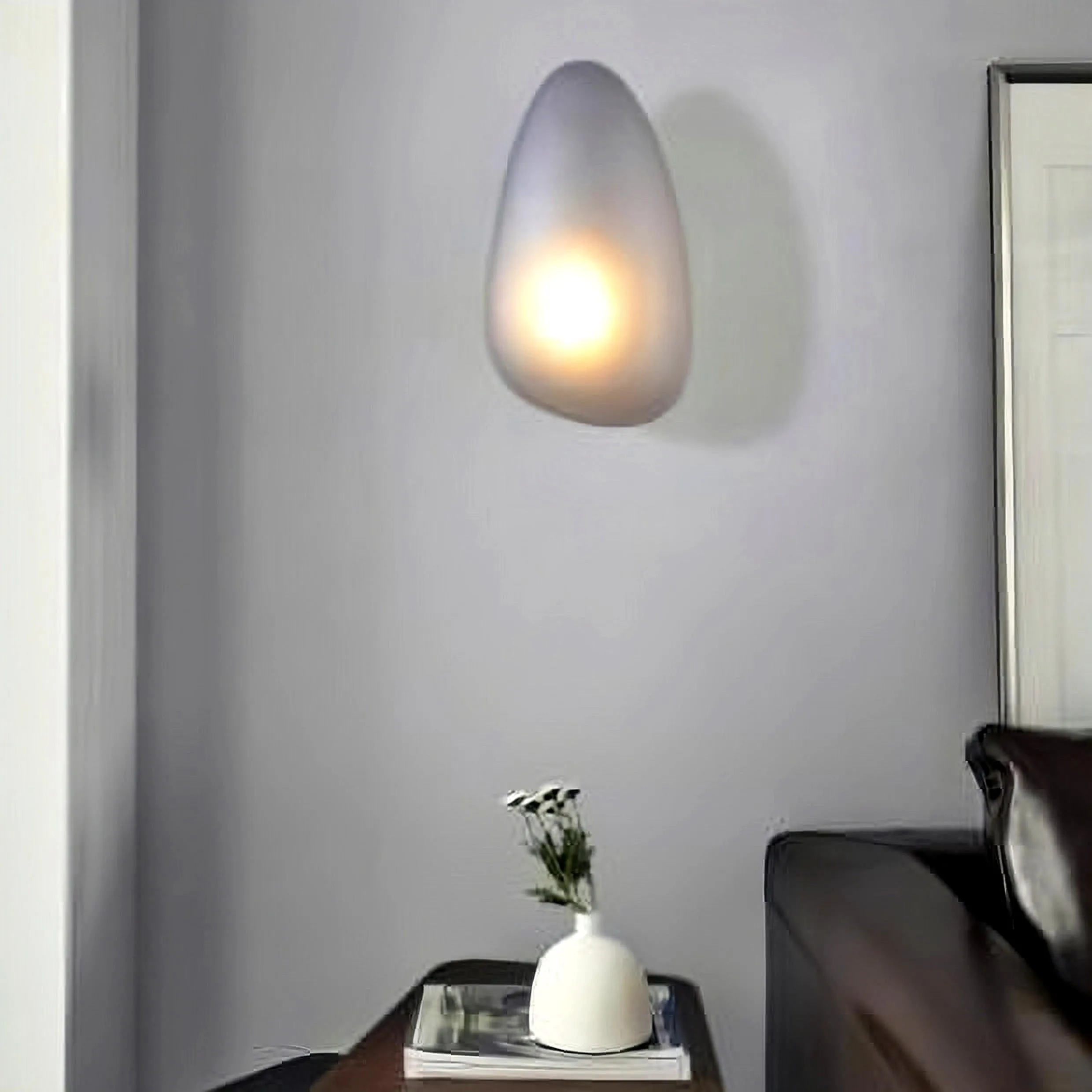 Pebble Glass Wall Lamp for Bedroom