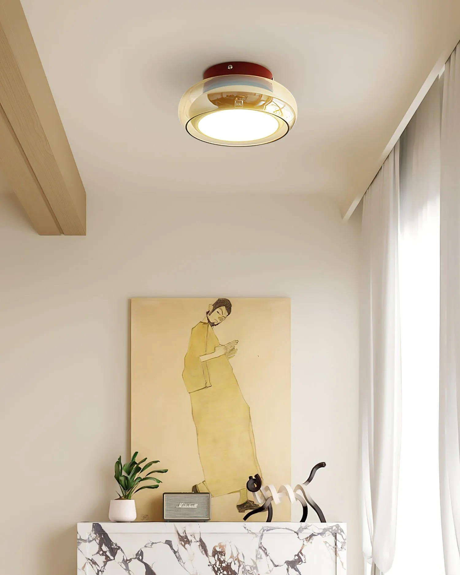 Atmospheric Simple Double Disc Ceiling Light M207