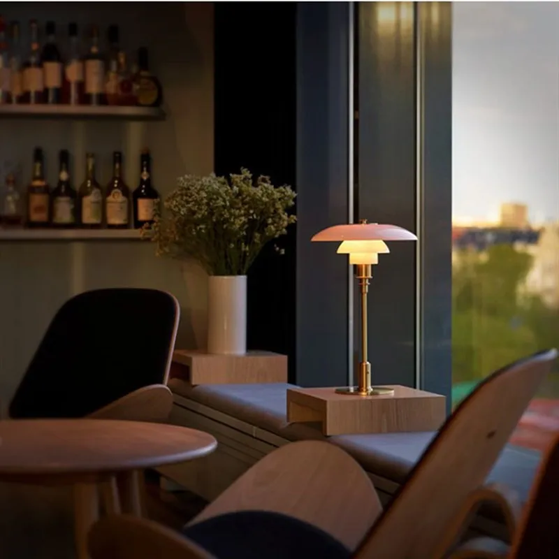 Danish Disc Multilayer Metal Table Lamp