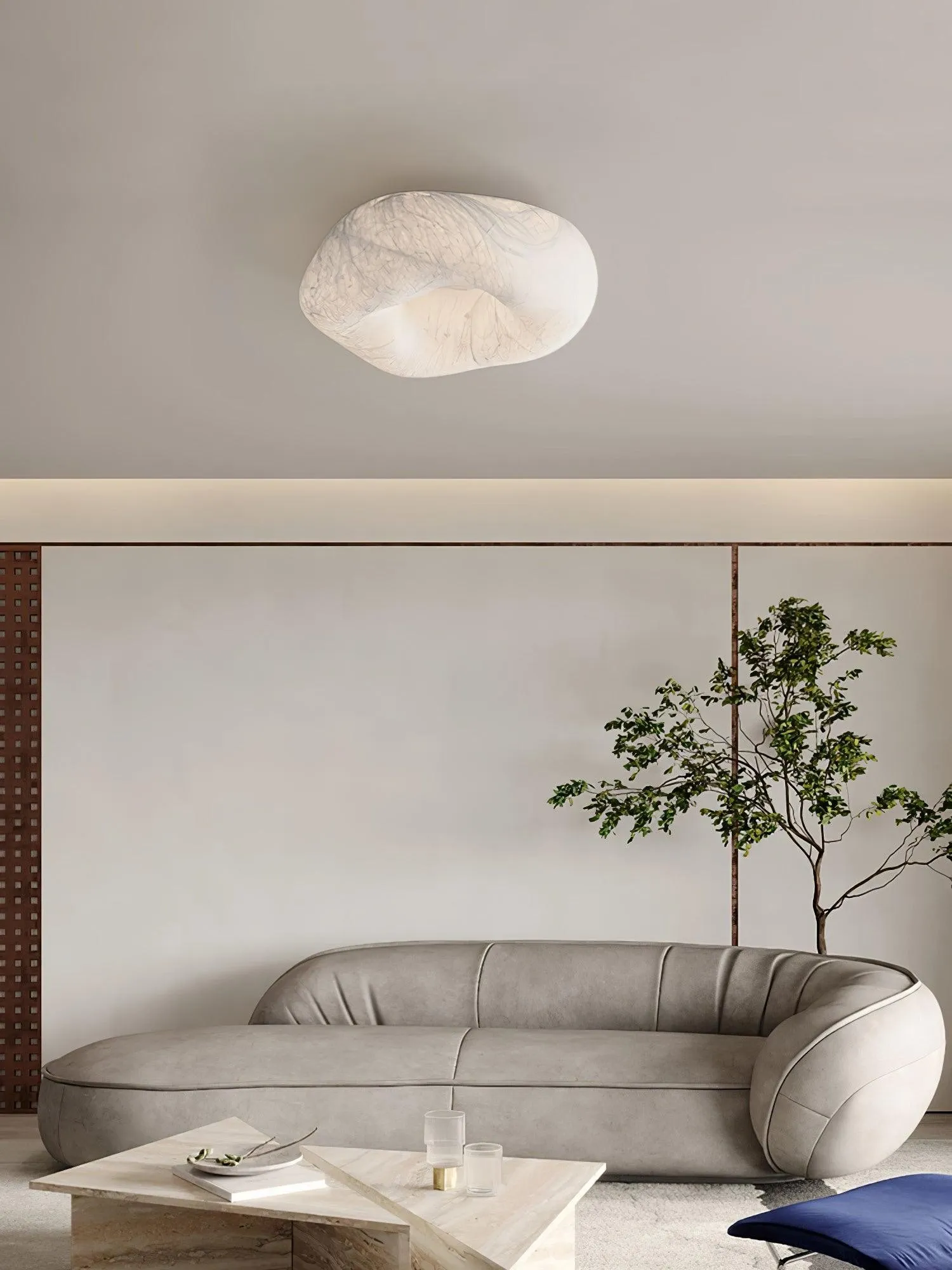 Modern Simple Silk LED Living Room Ceiling Lamp M294