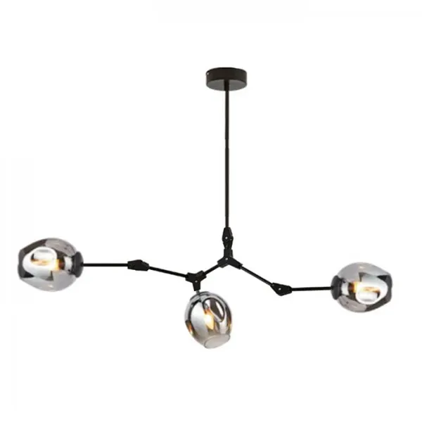 Asymmetrical Articulated Globe Branching Bubble Chandelier