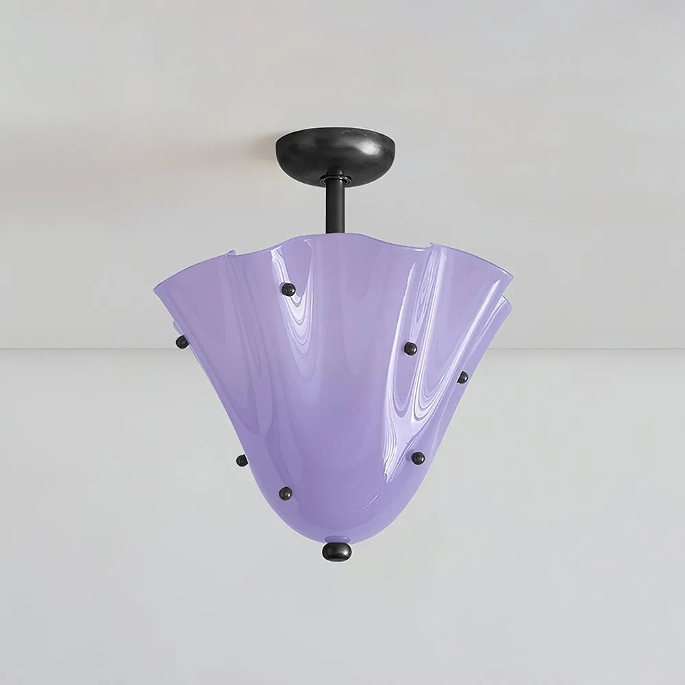 Bellina Decorative Glass Ceiling Light - Modern Sculptural Flush Mount T282