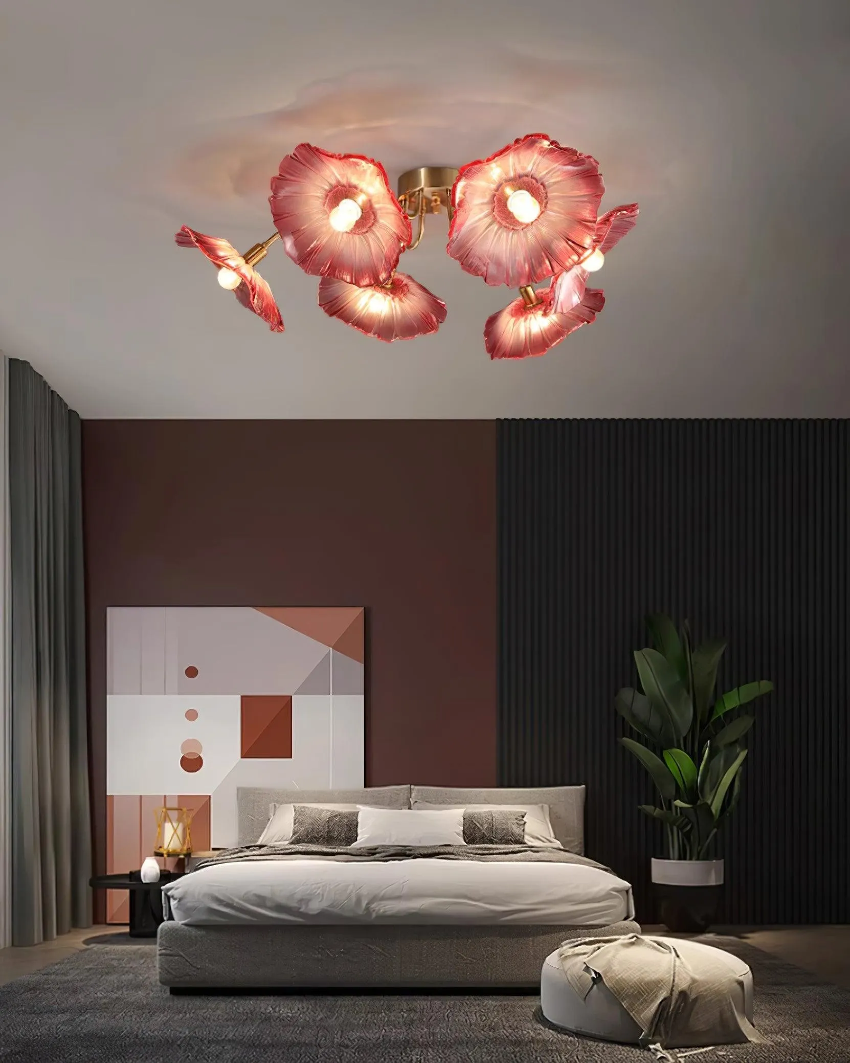 Murano Glass Flowers Ceiling Light P049