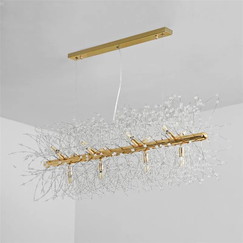 Modern Rectangular Crystal Fireworks Chandelier S15