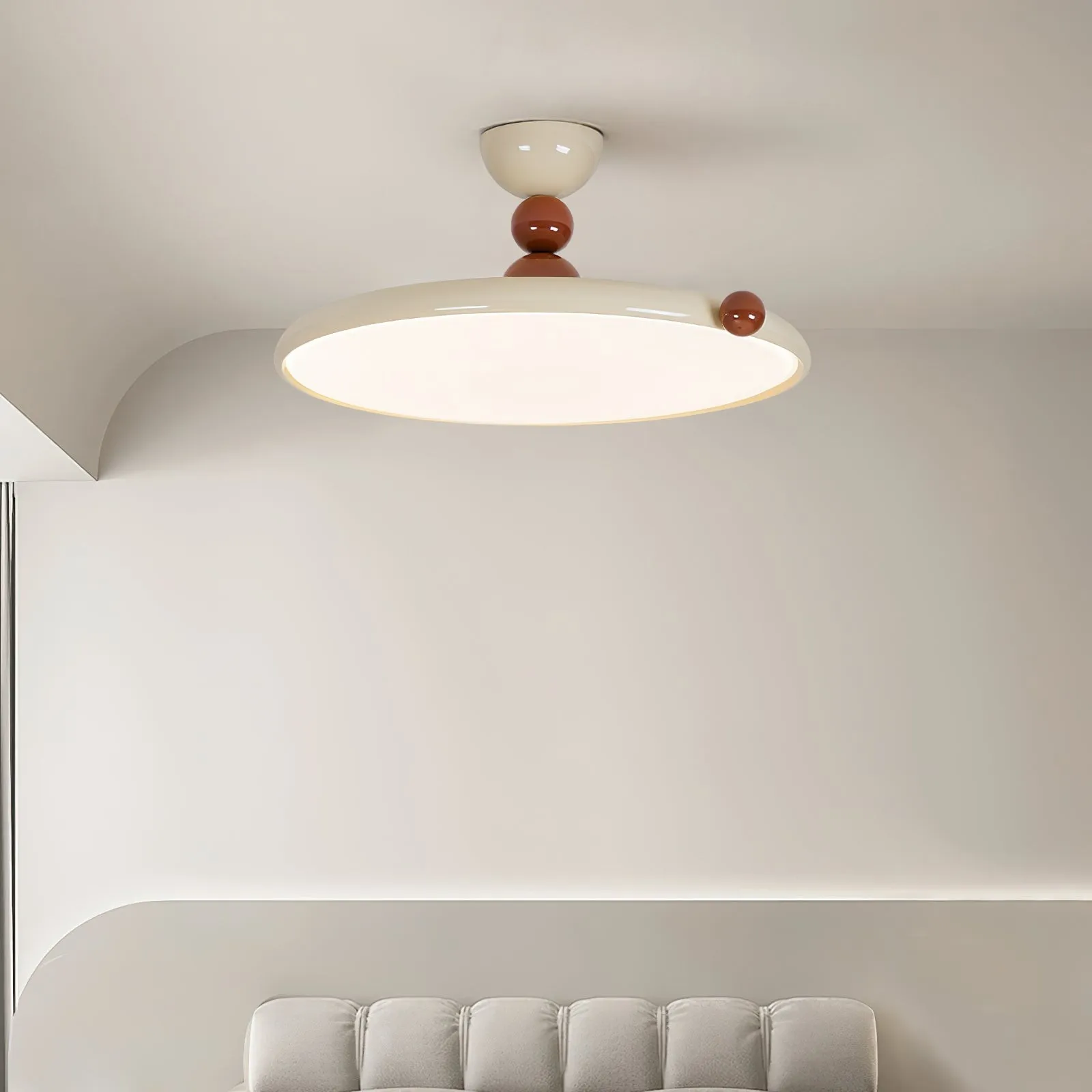 French Style Retro Round Flying Disc Ceiling Lamp M235