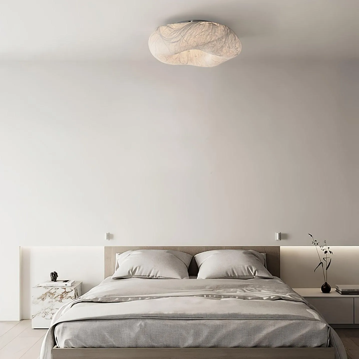 Modern Simple Silk LED Living Room Ceiling Lamp M294