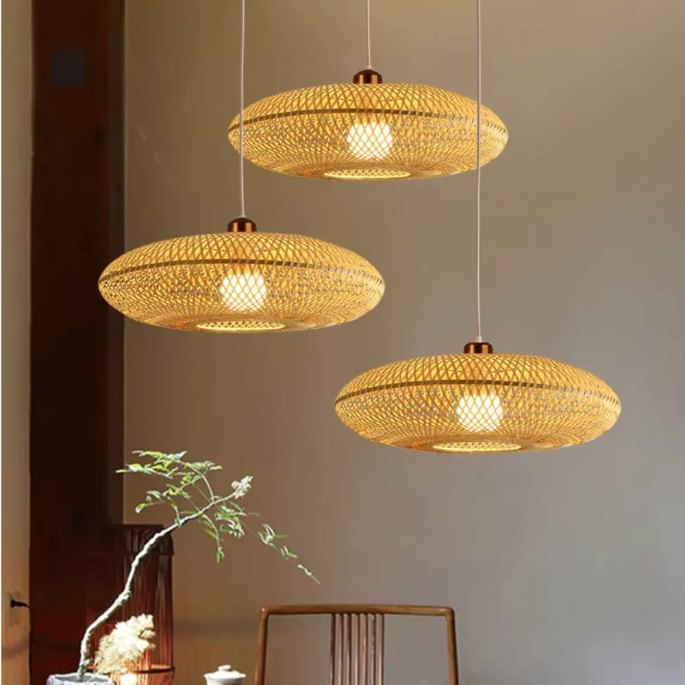 Treasure of the Dawn Bamboo Rattan Pendant Light D899