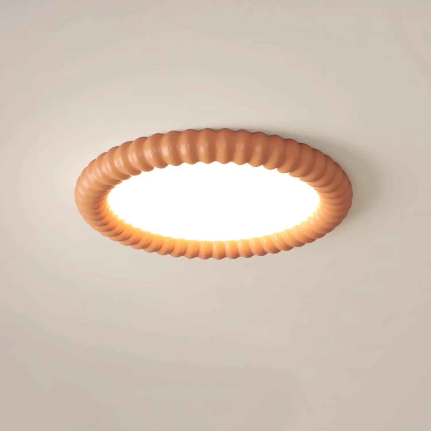 Cream Style Ripple Ring Ceiling Lamp M525