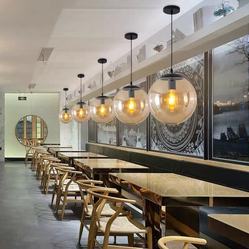 Glass Ball Pendant Light