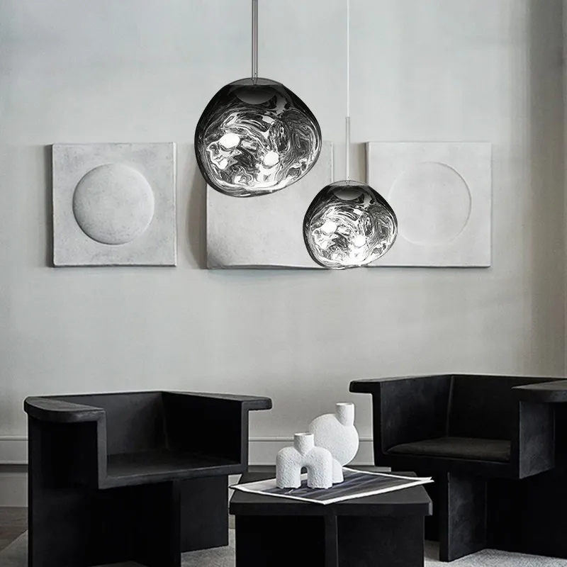 Dynamic Surface Pendant Light For Living Room S09