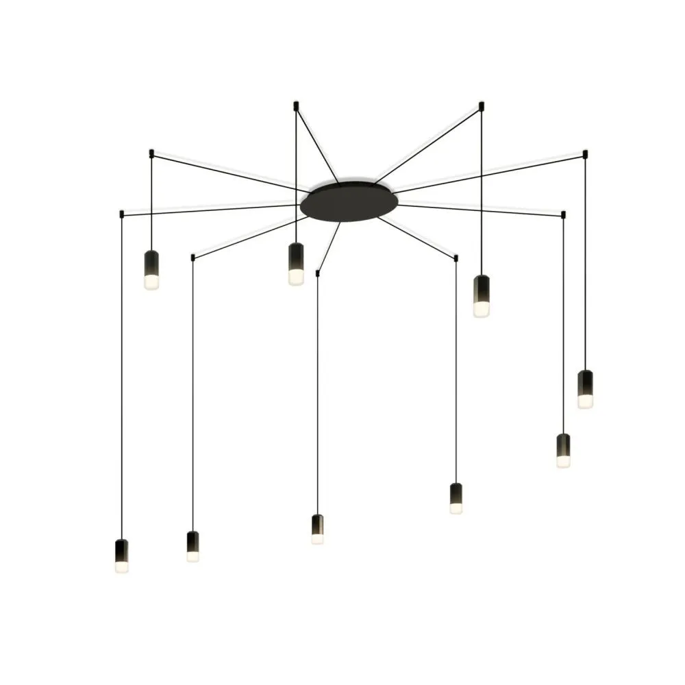 Industrial Black Wireflow Free Form LED Pendant Light