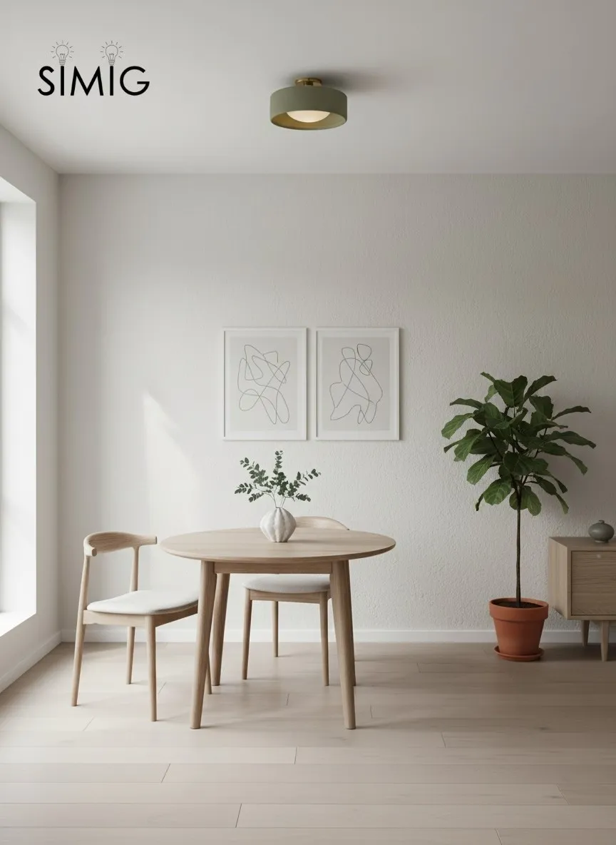 Cerova Elegant Round Porcelain Flush Mount Ceiling Light T165