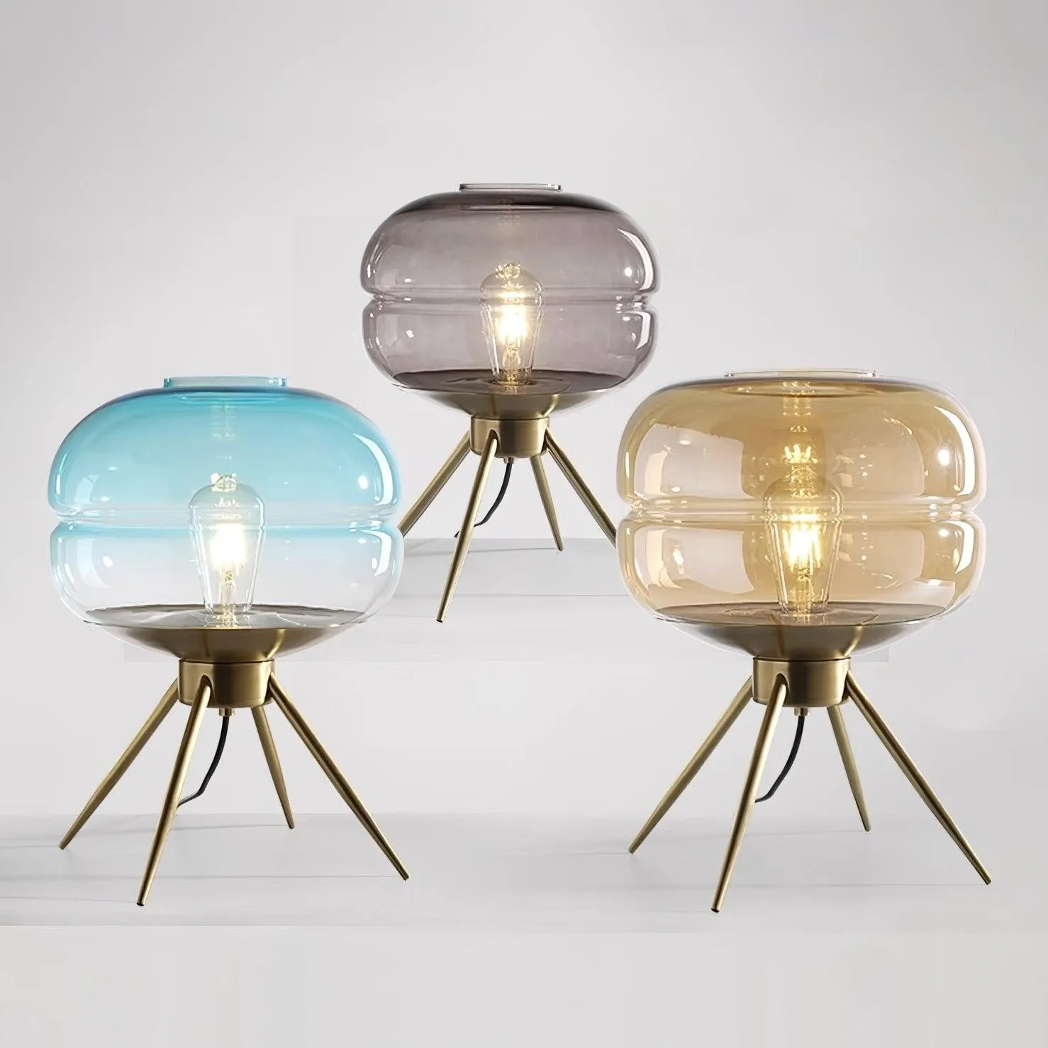 Luxury Personality Colored Glass Cover Tall Table Lamp M234