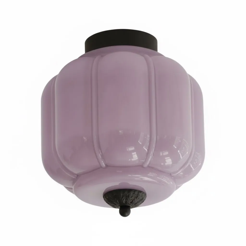Vintage Eloise Milk Glass Flush Mount Ceiling Light - Vintage Charm Soft Glow T287