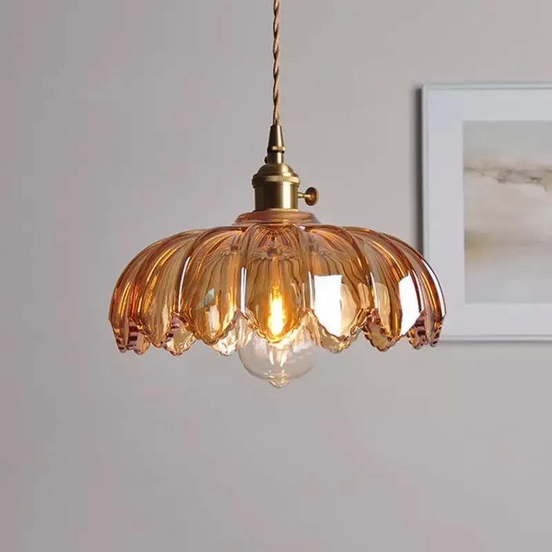 Retro Petal Glass Pendant Light S89