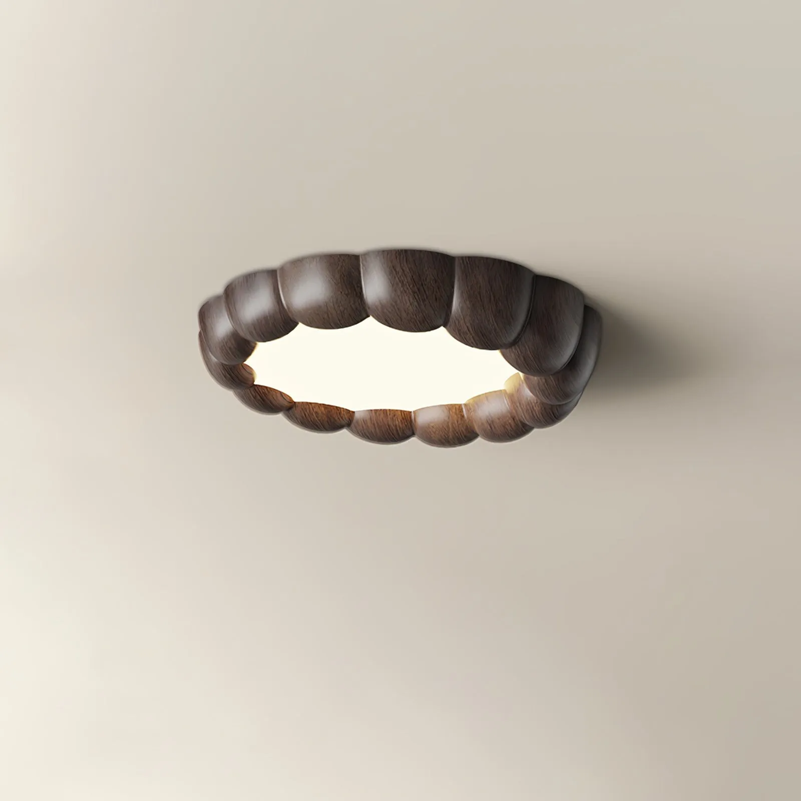 Faux Wood Ripple Ceiling Lamp M559