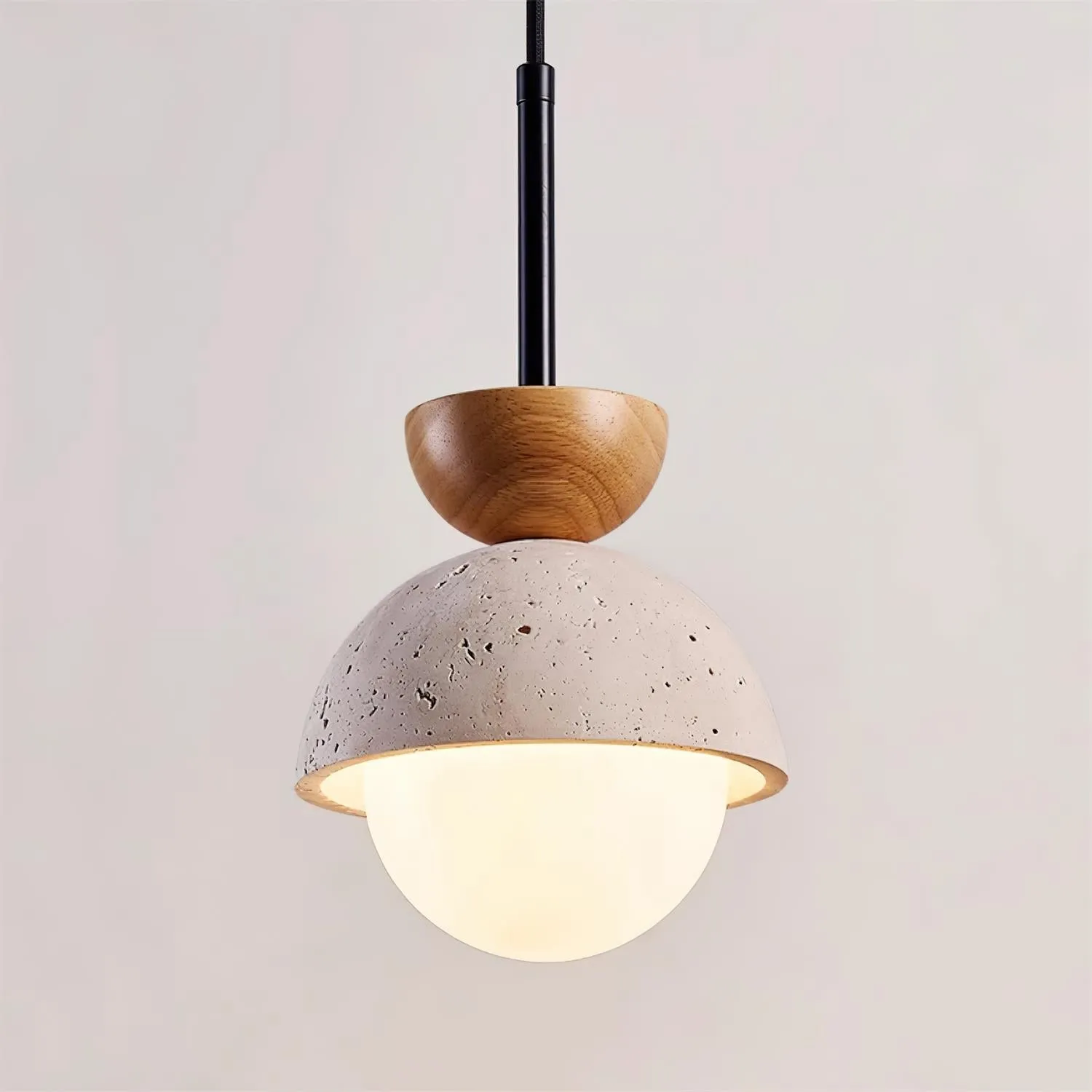 Natural Stone Spherical Pendant Light M261