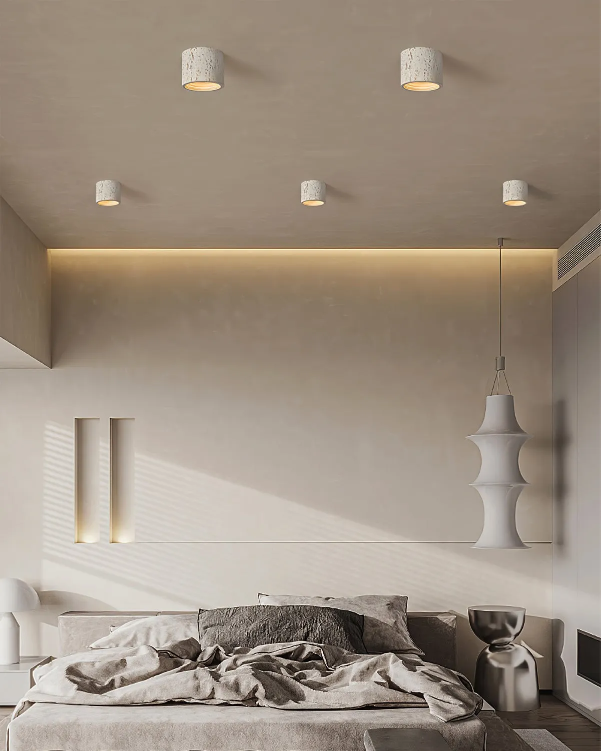 Modern Wabi-Sabi Cylindrical Ceiling Lamp M172