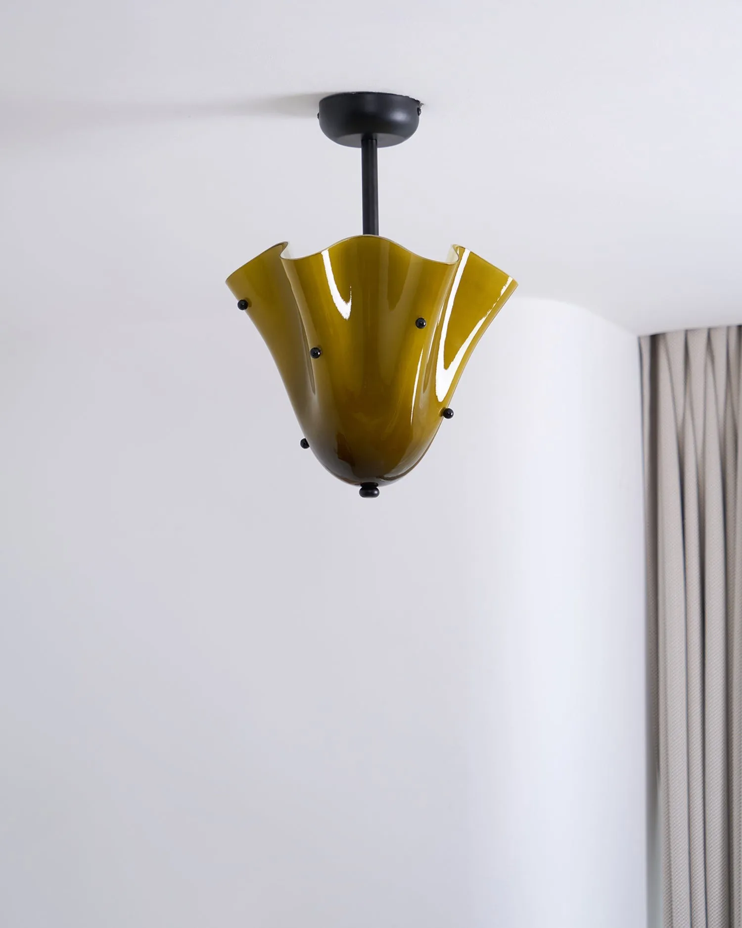 Bellina Decorative Glass Ceiling Light - Modern Sculptural Flush Mount T282