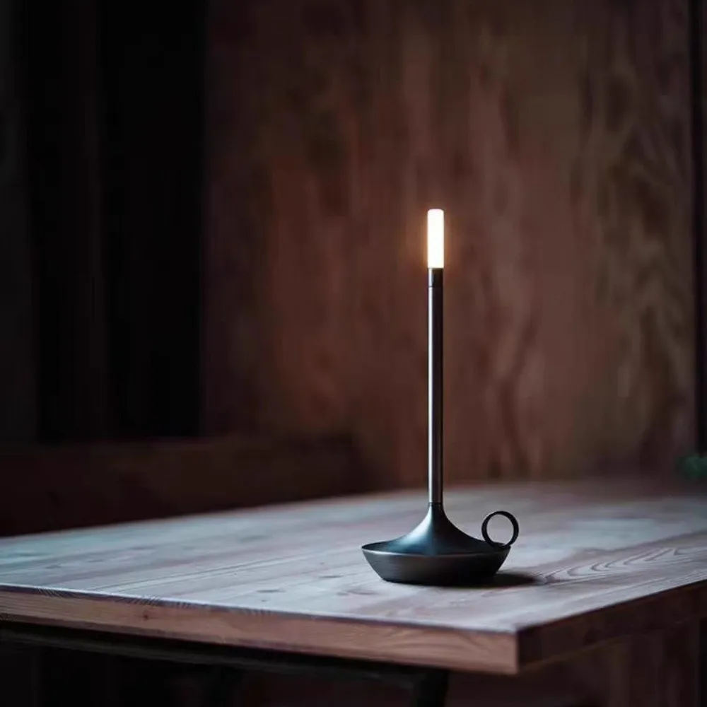 Metal Candle Touch Dimmable Rechargeable Table Lamp S183