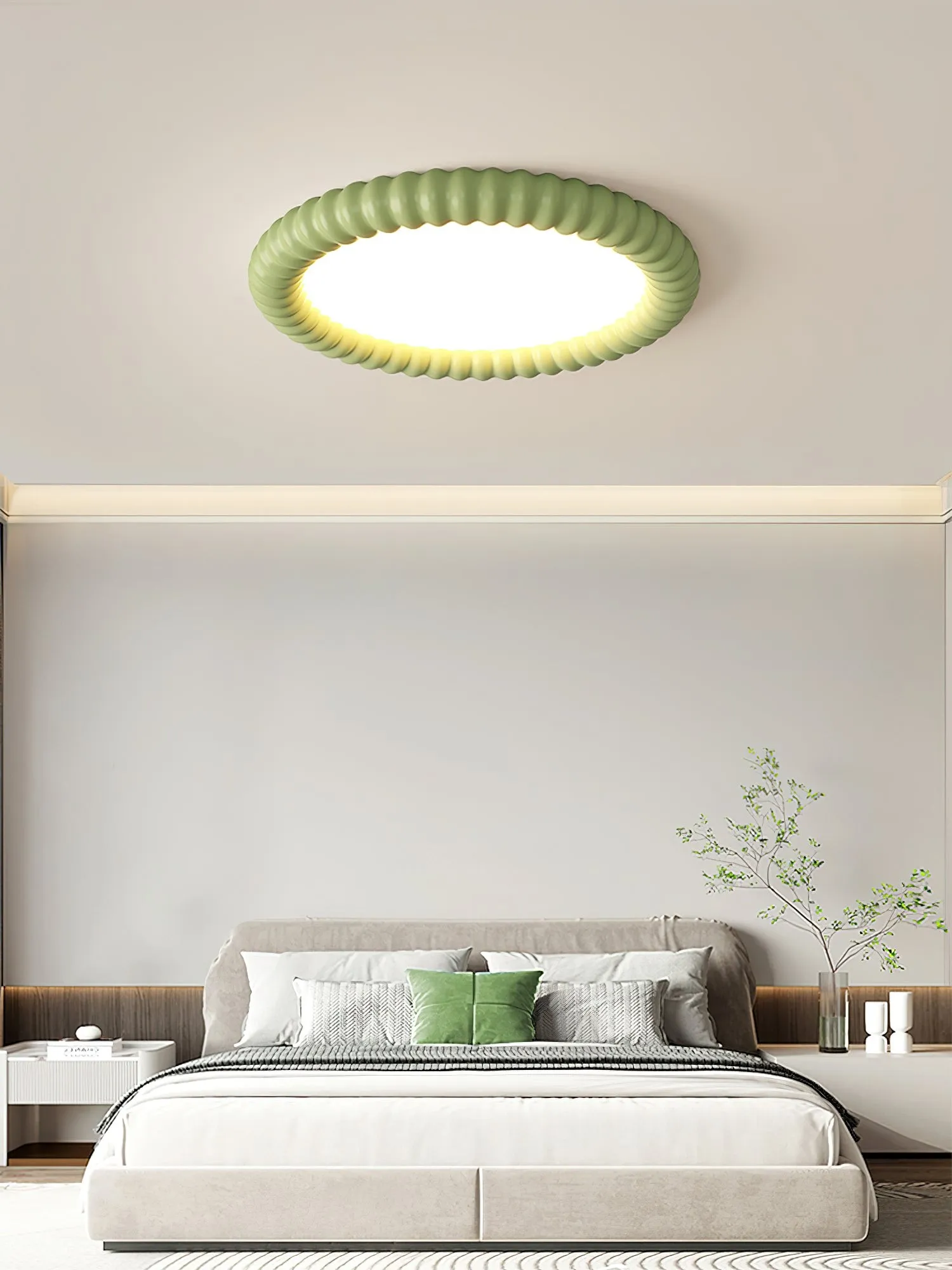Cream Style Ripple Ring Ceiling Lamp M525