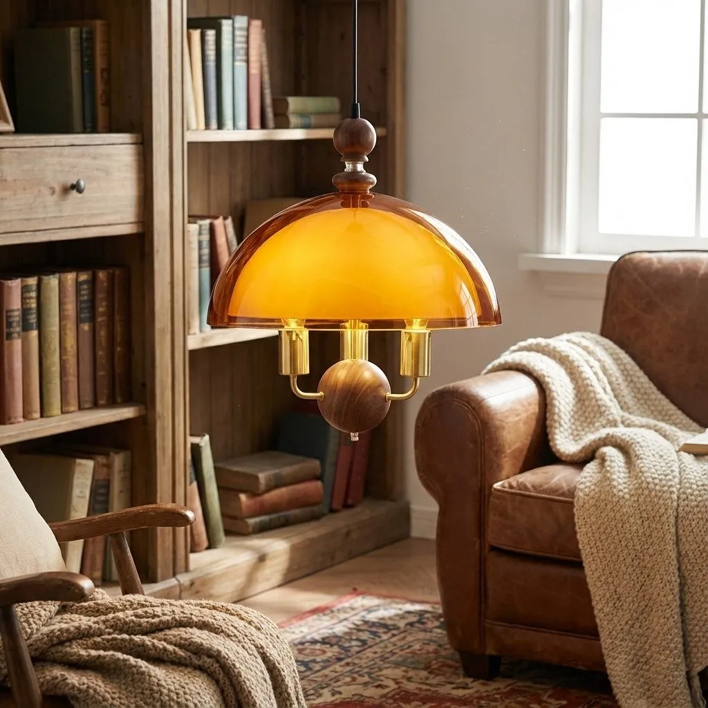 Afterglow Sunset Medieval Pendant Light - French Acrylic Pendant for Dining and Foyer T491
