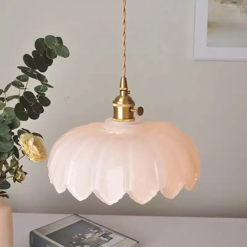 Retro Petal Glass Pendant Light S89