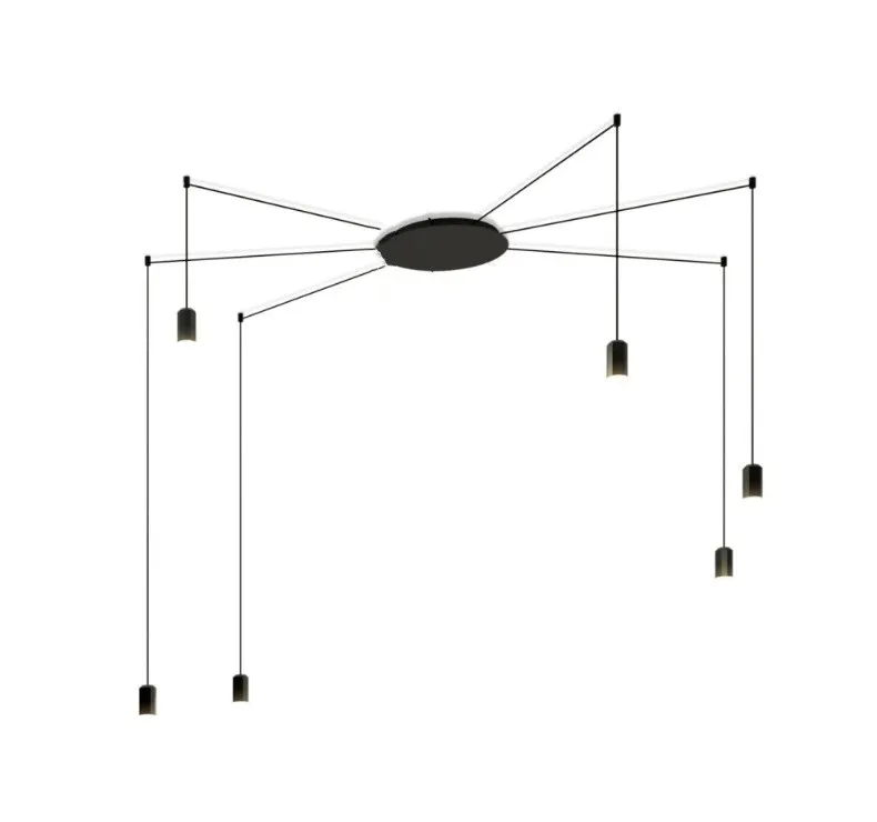 Industrial Black Wireflow Free Form LED Pendant Light
