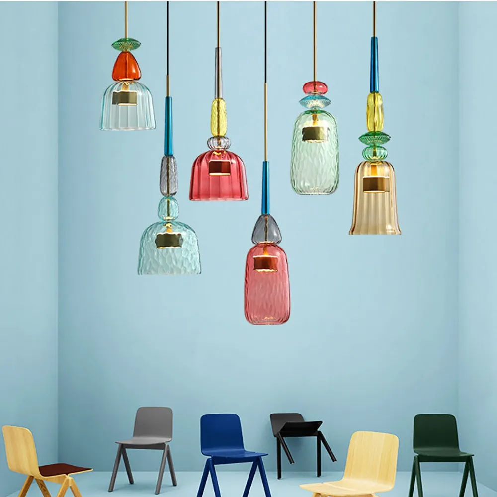 Nordic Colorful Lollipop Glass Pendant Light S97