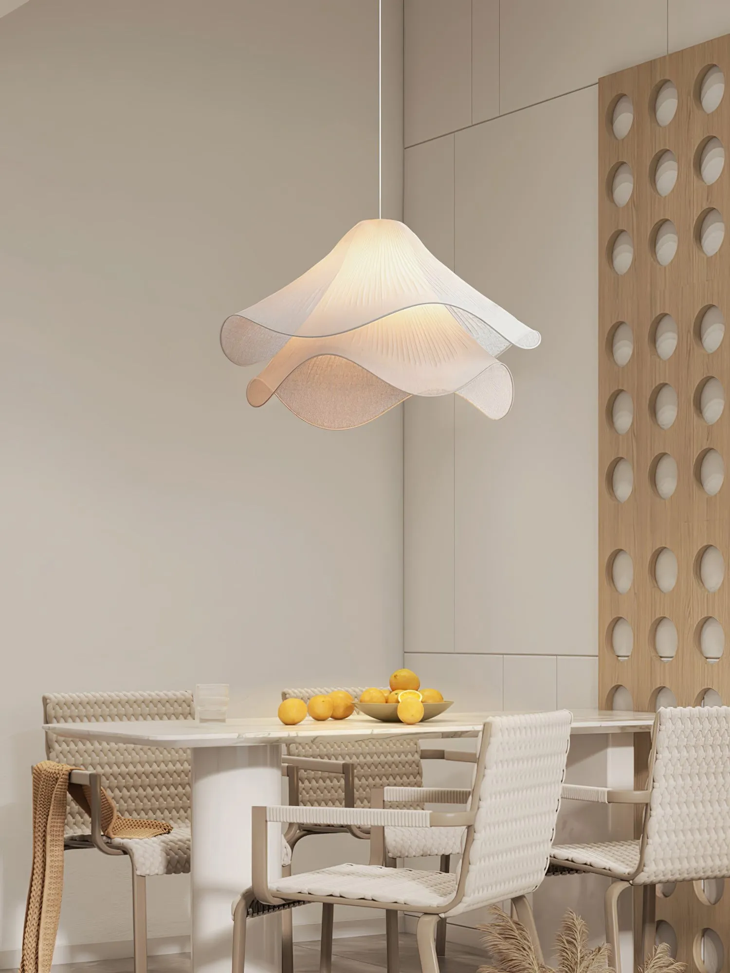Ethereal Elegant Floral Pendant Light - Adjustable Modern Ceiling Fixture for Living Rooms T087