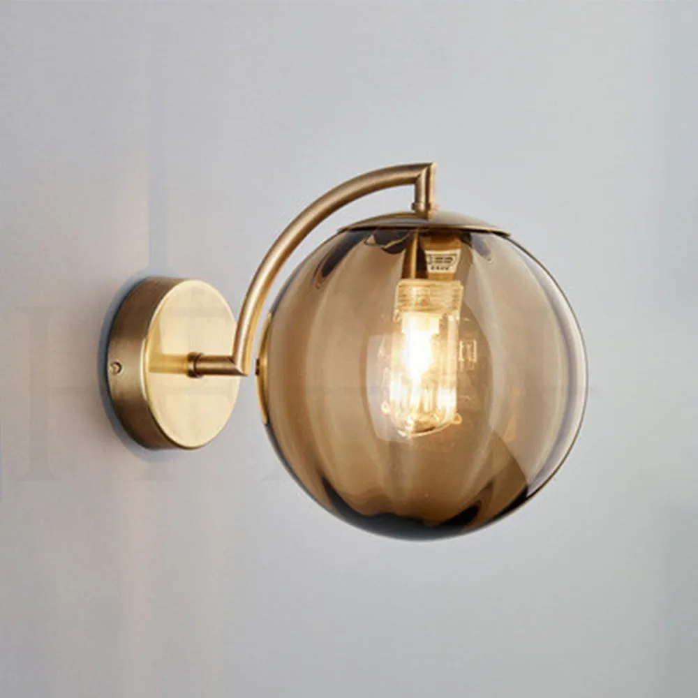 Modern Glass Multi-Color Spherical Gold Lamp Pole Wall Lamp M136