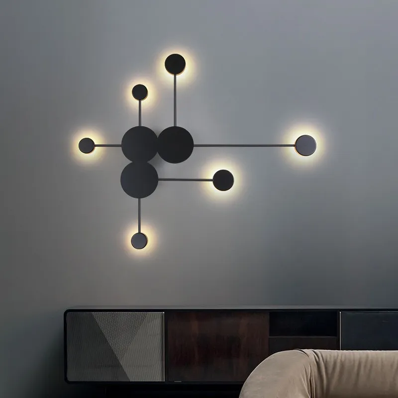 Modern Art Circle Linear LED Wall Light S102