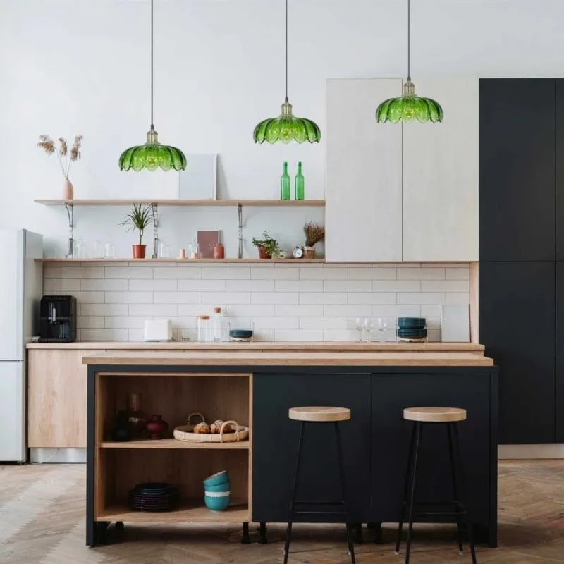 Retro Petal Glass Pendant Light S89