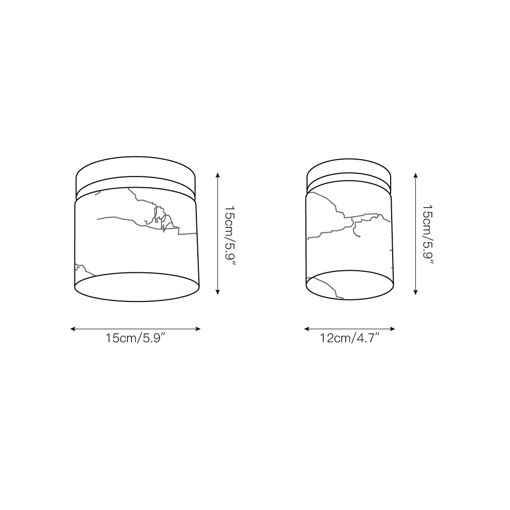 Melange Alabaster Ceiling Light D496