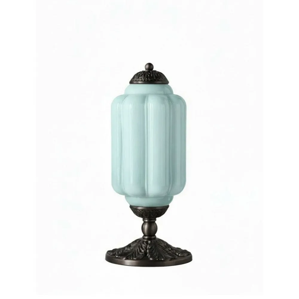 Retro Eloise Milk Glass Table Lamp for Bedroom Decor T288
