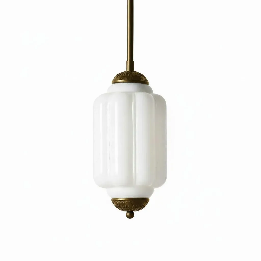 Eloise Vintage Glass Chandelier - Milk Glass Home Accent T289