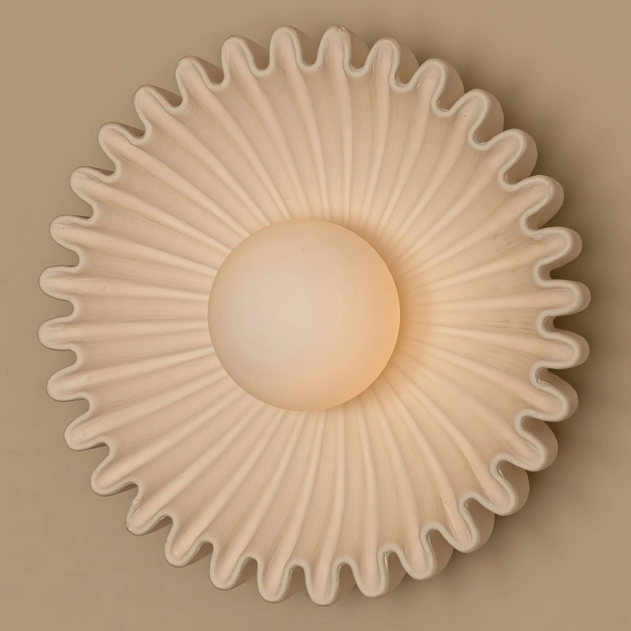 Plastic Lampshade Ceramic Flower Wall lamp M285