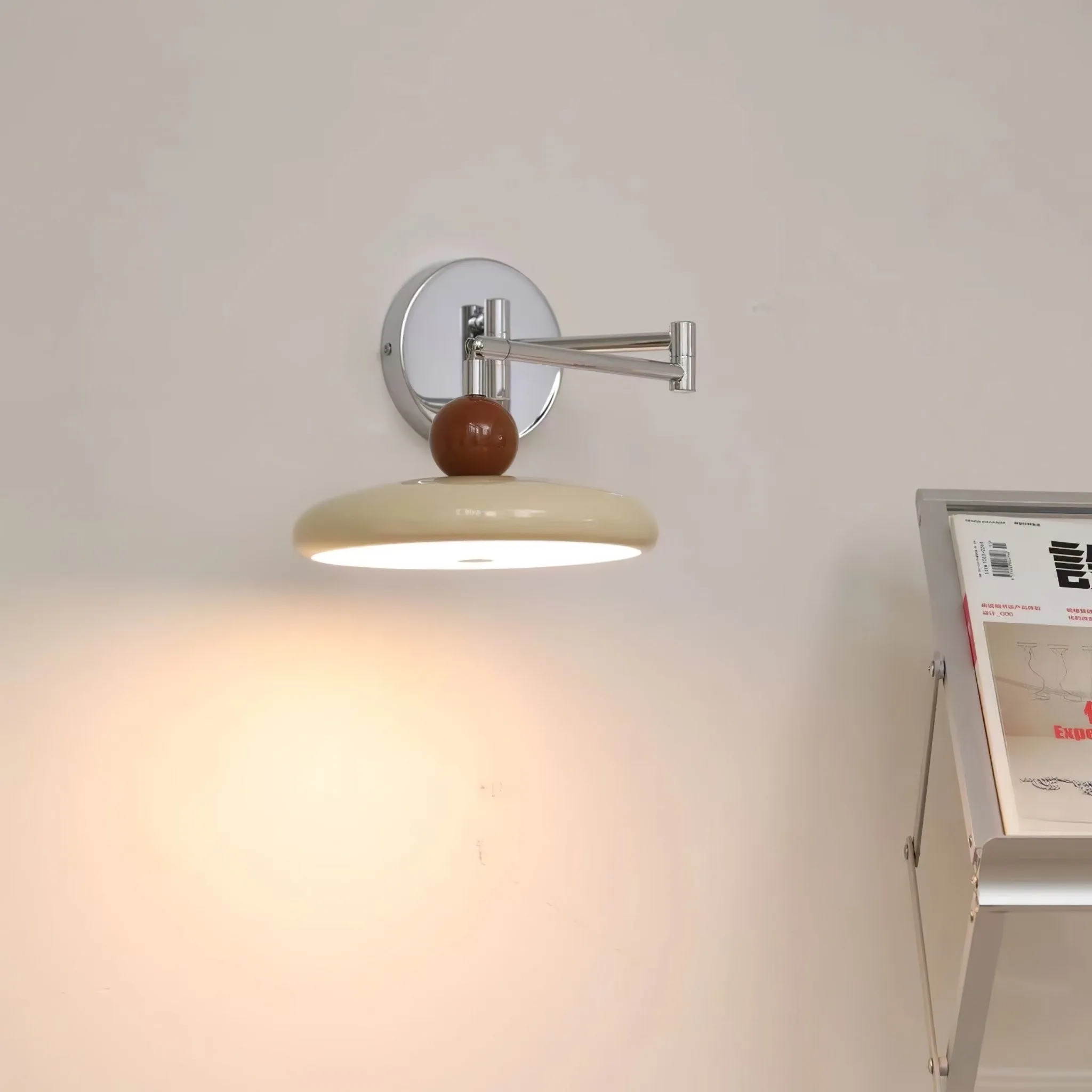 Minimalist French Creative Cream Style Rotatable Swing Arm Wall Lamp M460